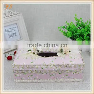 Facial Tissue Box Design With Lace thumbnail-1