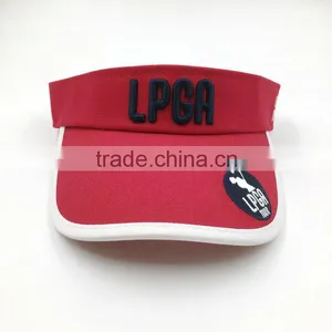 High Quality 100% Cotton Twill 3D Embroidery UV Protection Sun Visor Cap thumbnail-4