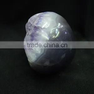 Wholesale Top Quality Amethyst Crystal Skull With Geode All by Hand Made Good for Collection or Gift thumbnail-3