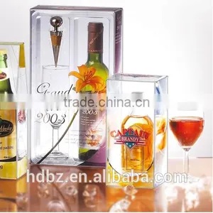 High Quality Custom Clear Printed Wine Box With Blister Tray thumbnail-2