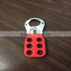 Professionl Factory Vinyl Coated 1" & 1.5" Red & Yellow Steel Safety Lockout Hasp thumbnail-1