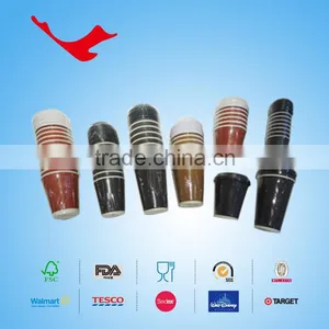 4oz -16oz PEcoated Sigle Wall, Double Wall, Ripple Wall With Printed Paper Cups With Lid and Straw thumbnail-5