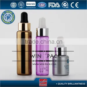 5ml 10ml 15m Brown Essential Oil Bottle With Dropper and Shiny Gold Cap thumbnail-1