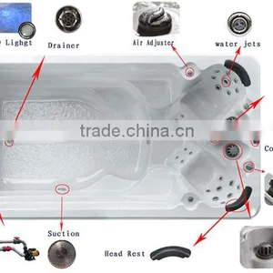 China Manufacturer Rectangular Above Ground Swimming Pool Sexy Massage Spa Pool JY8603 thumbnail-3