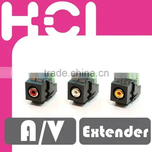 RCA S-Video TRS 3.5mm Stereo Audio to Screw Terminal A/V Jack thumbnail-2
