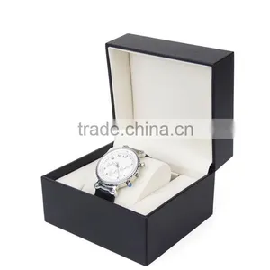 Chinese Factories Wholesale Custom Cheap PU Leather Watch Box, Black Fashion Beautiful Gift Box thumbnail-2