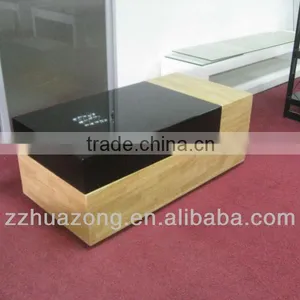 Modern High Gloss Coffee Table With Slidable Top thumbnail-3