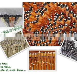 Natural or Dyed Bamboo Torch for Garden or Festival thumbnail-1