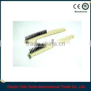 Wooden Handle Steel Wire Brush thumbnail-1