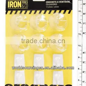 12PCS PVC+PP ADHESIVE HOOKS thumbnail-1