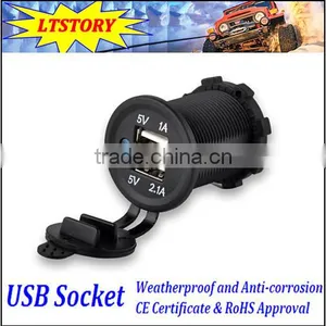 Waterproof Heavy Sealing Cover USB Charger Socket 12V Outlet Power Motorcycles thumbnail-1