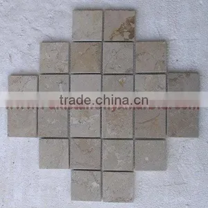 UNIQUE SAHARA BEIGE MARBLE MOSAIC TILES thumbnail-2