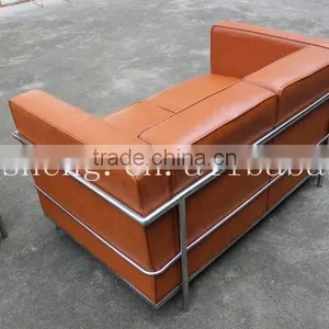 Sectional Leather Sofa Furniture BY2105 Stainless Steel Frame thumbnail-3