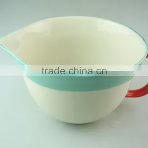 Big Round Ceramic Cup With Handle , Eco-friendly, Stocked Ceramic Cup for Wholesale thumbnail-1