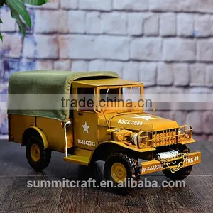Metal Handmade Military Vehicle Old Car Model thumbnail-4