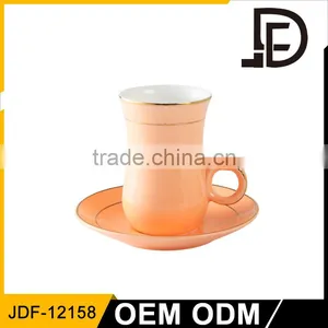 Drinkware Wholesale Best Selling Products Porcelain Arabic Coffee Cup Plate Set, Coffee Tea Cup Plate Set thumbnail-1
