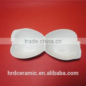 19.5*8.7*3.8cm Star Hotel White Ceramic Dinner Plate Apple Shape Dish thumbnail-2