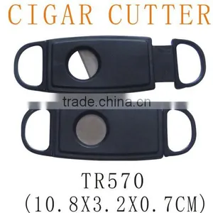 Promotional Logo Printed Plastic Cigar Cutter Double Blade Cigar Knife thumbnail-1