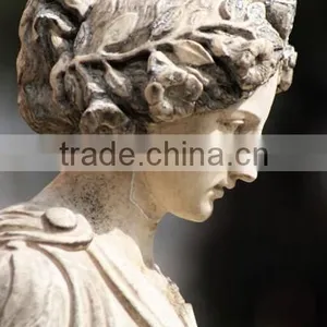 Polished Stone Greek Woman Statue thumbnail-1