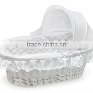 Factory Supply Eco-friendly 100%handmade Bassinet Wicker Baby Basket thumbnail-2