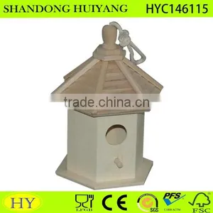 Wholesale Custom Unfinished Pagoda Shape Wooden Bird House thumbnail-1