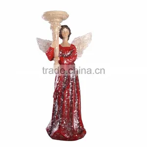 Custom 2017 Christmas Gift Red Skirt Fairy Candle Holder thumbnail-3