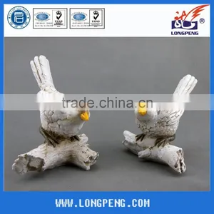 OEM White Polyresin Bird for Garden Decoration & Indoor thumbnail-1