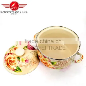 New Arrival Kitchenware Enamel /proclaim Iron Cast Stewpot/cooking Pot With Decal thumbnail-5