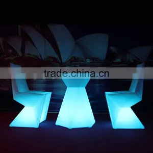 Illuminated Diamond Shape Table and Chair thumbnail-1