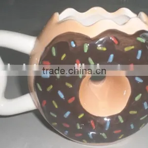 Lovely Ceramic Donuts Mug Chocolate Glaze Doughnut CoffeeMug With Sprinkles thumbnail-6