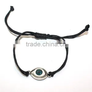 Vintage Love Letter Heart Evil Eye Rudder Charms Bracelet Adjustable Customized Charm Wax Cord Bracelet thumbnail-4
