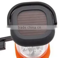 LED Solar Dynamo Lantern With Hand Crank USB Li-ion Battery Camping Lamp thumbnail-2