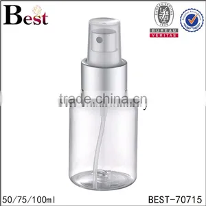 Cosmetic Package 50ml Plastic Spray Bottle Clear Round 50ml Plastic Spray Bottle Plastic Bottles thumbnail-3