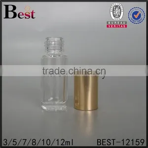 Cosmrtics 5ml 10ml Small Roll on Bottle Frosted Perfume Tube Glass Roll Bottle Vial With Gold Cap China thumbnail-4