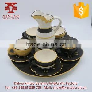 Coffee House Used Ceramic Coffee Cup and Saucer With Handle thumbnail-6