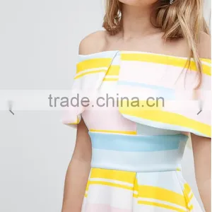 OEM Service Supply Type And Evening / Formal Dresses Type Elegant Evening Dress/ Print Off-shoulder Dress thumbnail-3