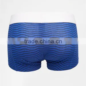 Squiggle Stripe Print Satin Boxer Shorts Cheap Bulk Wholesale Boxer Shorts thumbnail-2