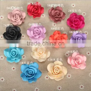 Multicolor Solid Flower Porcelain Beads Fashion Diy Polymer Clay Beads for 2016 Trendy Apparel Accessories thumbnail-1