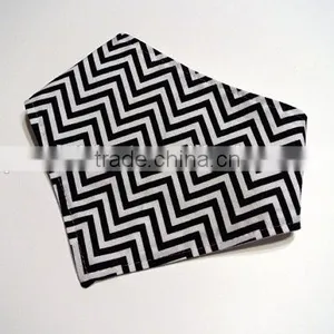 Grey and White Polka Dot Baby Bibs Factory Wholesale Baby Chevron Cotton Infant Bibs thumbnail-6