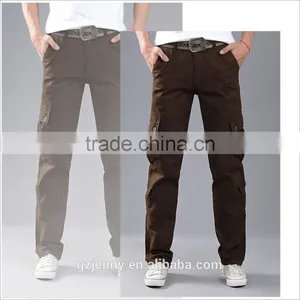 Wholesale Men Leisure High Quality Trousers With Side Pocket Workwear Style Cargo Pants thumbnail-1