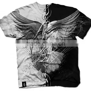 High Quality Oem Design Men Clothing All Over Sublimation Printing Custom T-shirt thumbnail-3