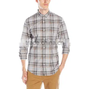 Wholesale Custom Long Sleeve Contrast Color Oxford Causal Dress Shirt thumbnail-1