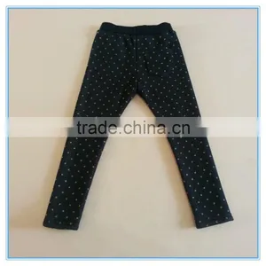 OEM Children Girls Winter Leggings, Children Fashion Winter Pants Plain Pants, Elastic Waist Leggings thumbnail-3
