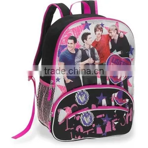 100% Cotton Fabric Fashion Backpack for Students High School Students Backpacks thumbnail-5