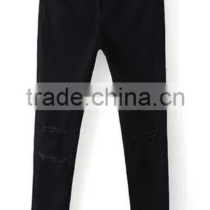 Runwaylover EY0618P New Design 2017 Ladies Fashion Washed Hole Jeans thumbnail-2
