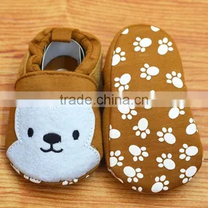 Cheap Monkey Face Embroidered Baby Booties thumbnail-2