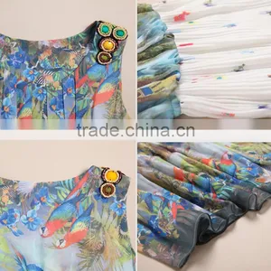Fashion High Quality Animal Printed One-piece Dress thumbnail-5