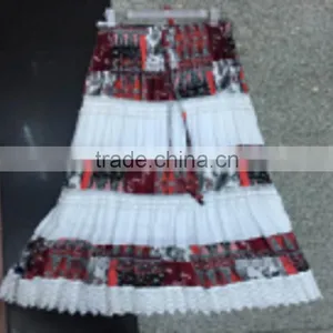 Custom Top Designs Fancy Pleated Chiffon Skirt Long Maxi Skirt for Girls thumbnail-1