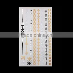 Latest Professional Removable Waterproof Metallic Temporary Belly Tattoos thumbnail-2