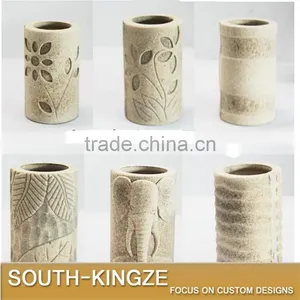 Multiple Design Wood Cylinder Candle Holder thumbnail-1